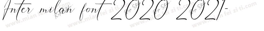 Inter milan font 2020 2021字体转换